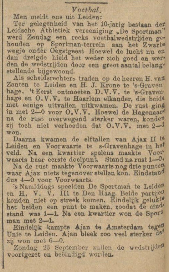 1906, Sportman 10 jaar